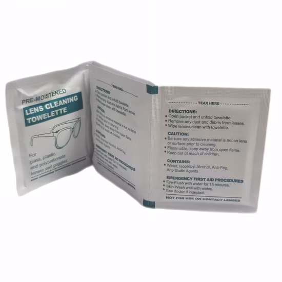 Best Sale High Quality Wrapped Lens Glasses Cleaning Wet Wipes