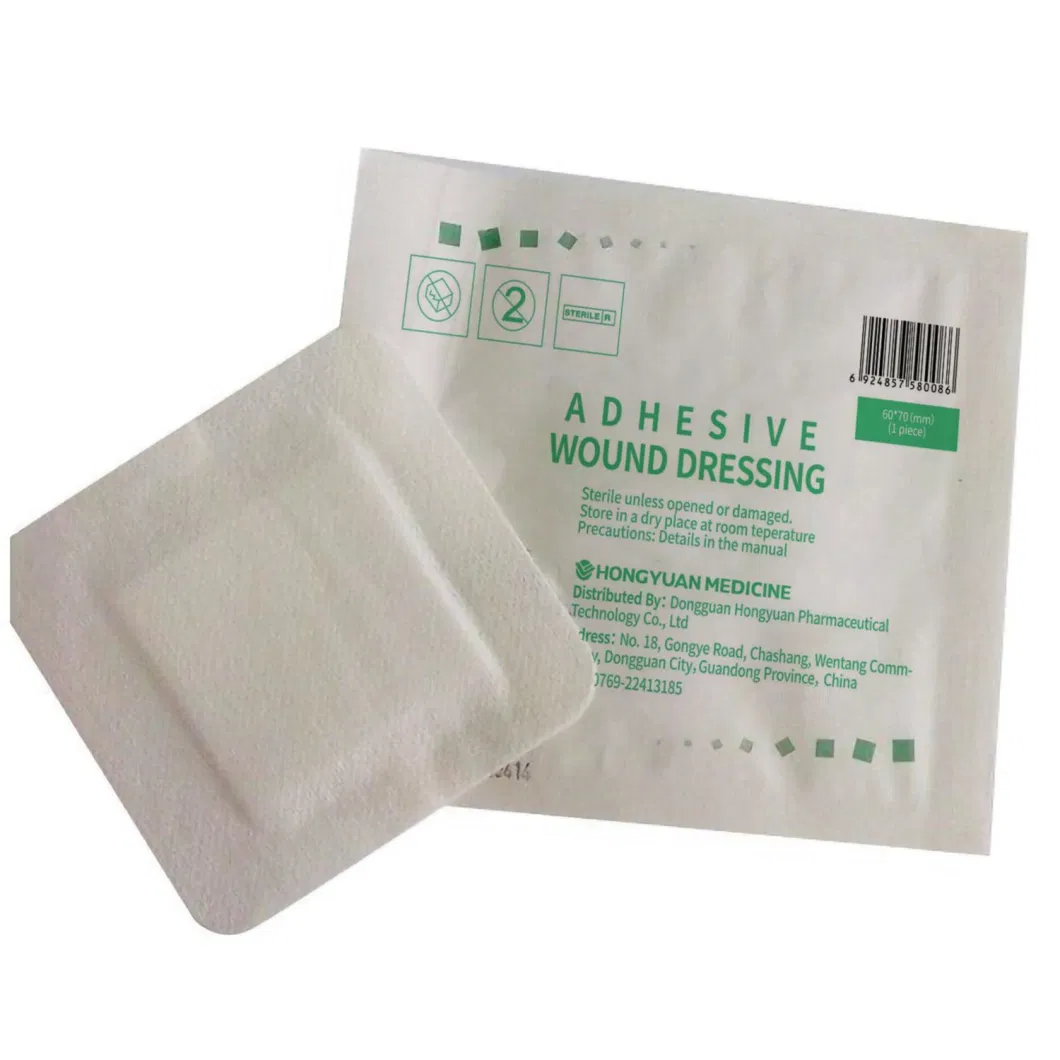 Disposable Medical Consumable Material Wound Dressing Antibacterial Antimicrobial Wound Care Waterproof Self-Adhesive Sterile Non-Woven with High Absorbency